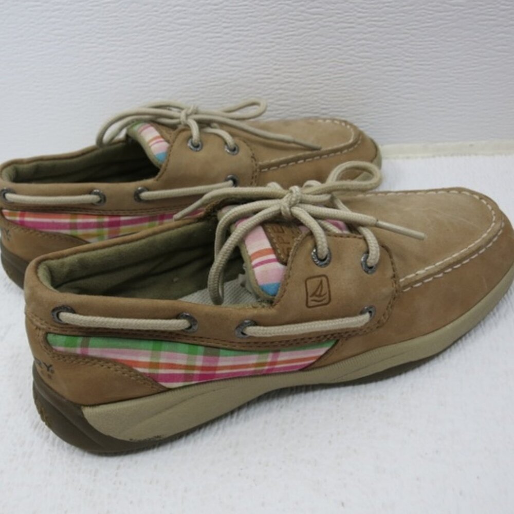 Sperry Top -Sider Intrepid Nubuck Leather and Cloth Uppers Deck Shoes 4.5 - Picture 5 of 6